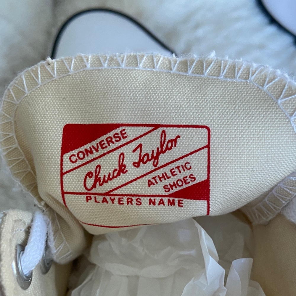 Converse White High-Top Platform Chuck Taylor Sneakers with Gum Outsole - Picture 10 of 11